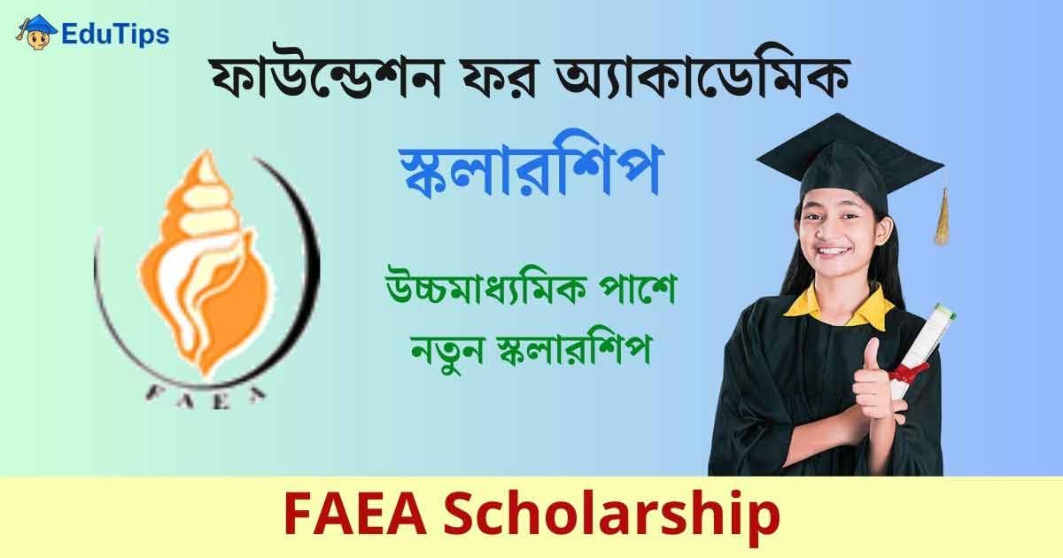 FAEA India Scholarship Online Application for College