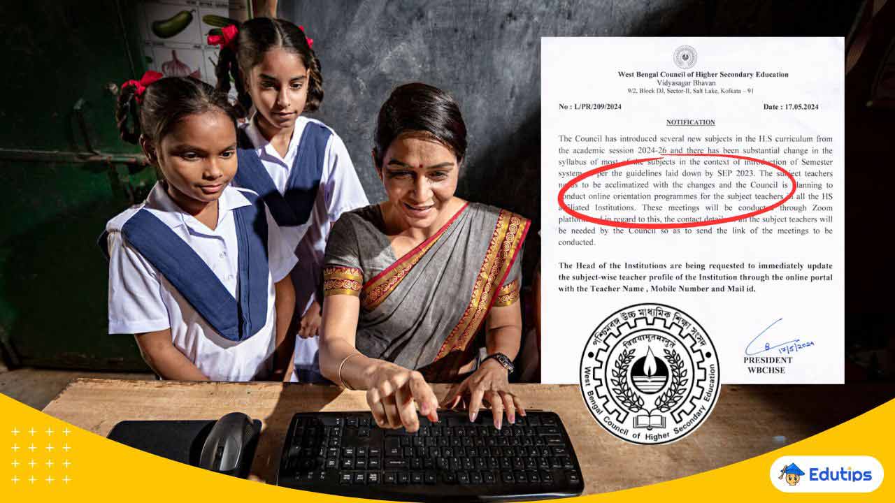 WBCHSE Online Orientation Programme 2024 Notice for School