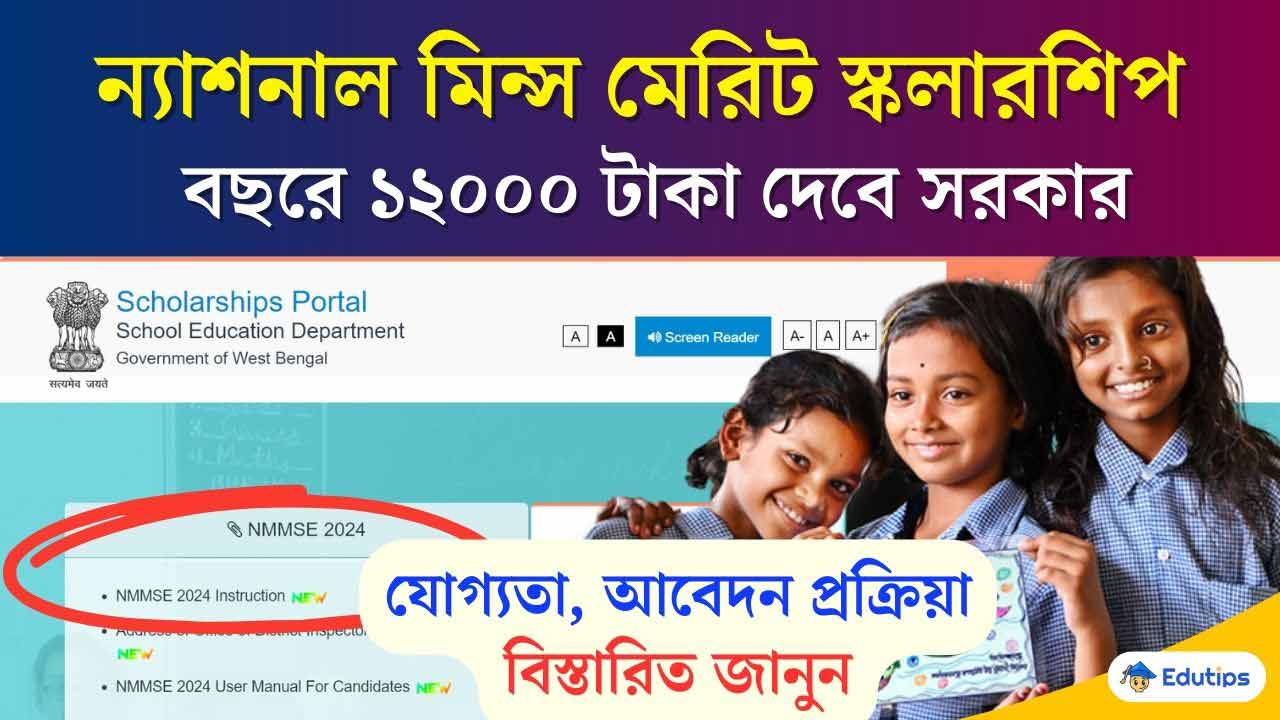 National Means Cum Merit Scholarship NMMSE Eligibility Application Form Fill Up