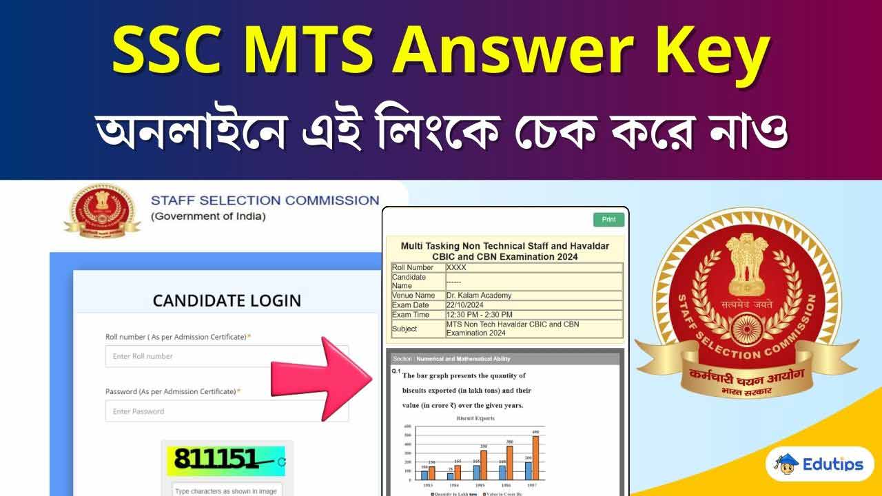 SSC MTS Answer Key 2024 Download