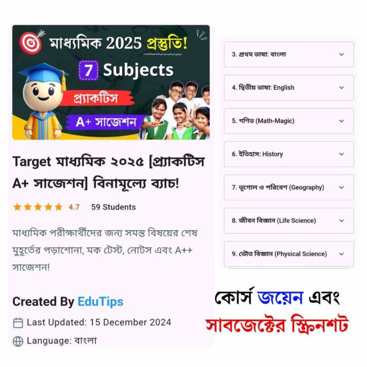 Madhyamik 2025 Free Suggestion Prepration