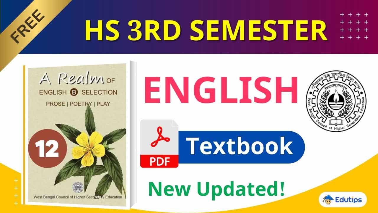 WBCHSE HS 3rd Semester Class 12 English Textbook PDF Latest Updated